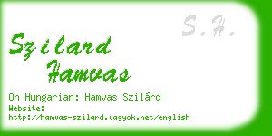 szilard hamvas business card