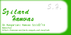 szilard hamvas business card